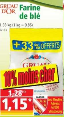 farine de blé gruau d'or