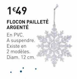 flocon pailleté argenté