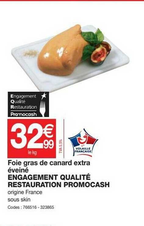 foie gras de canard extra éveiné engagement qualité restauration promocash