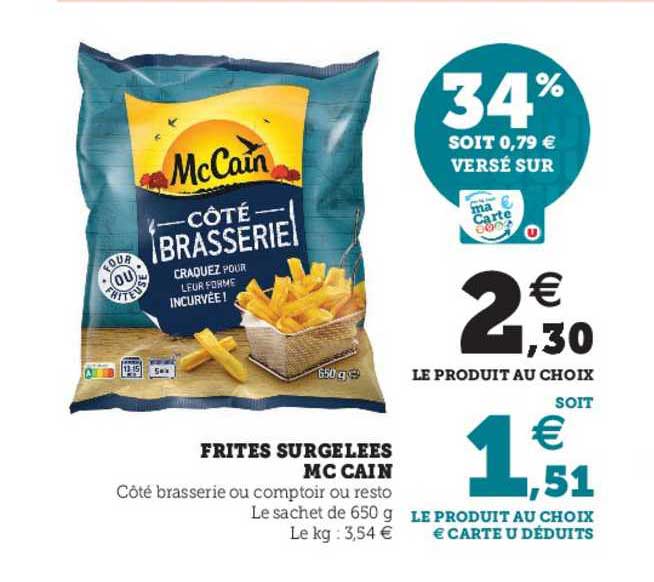 frites surgelées mc cain
