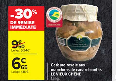 garbure royale aux manchons de canard confits le vieux chêne