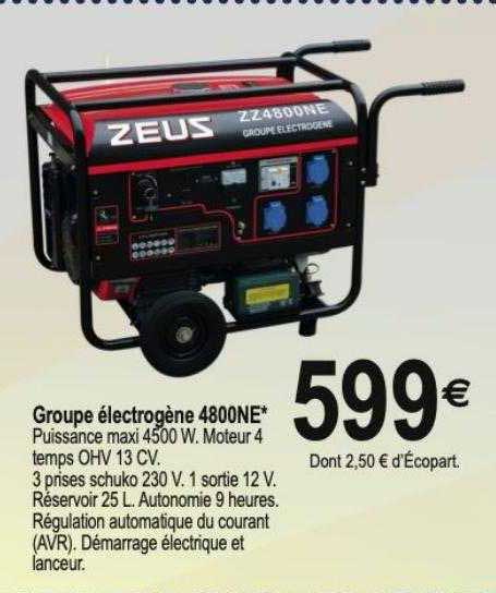 groupe électrogène 4800,e zeus