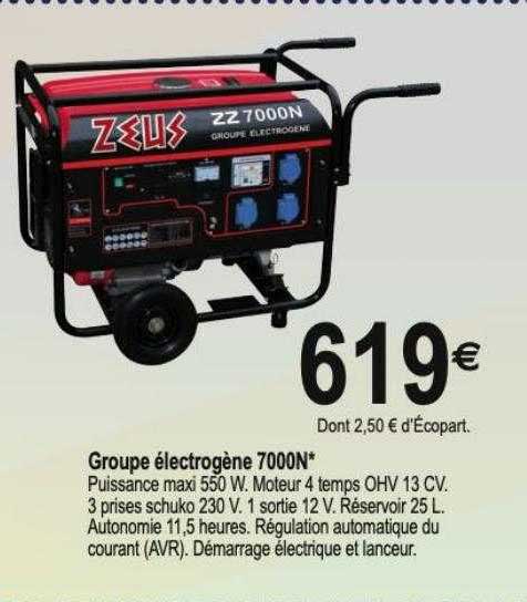 groupe électrogène 7000n zeus