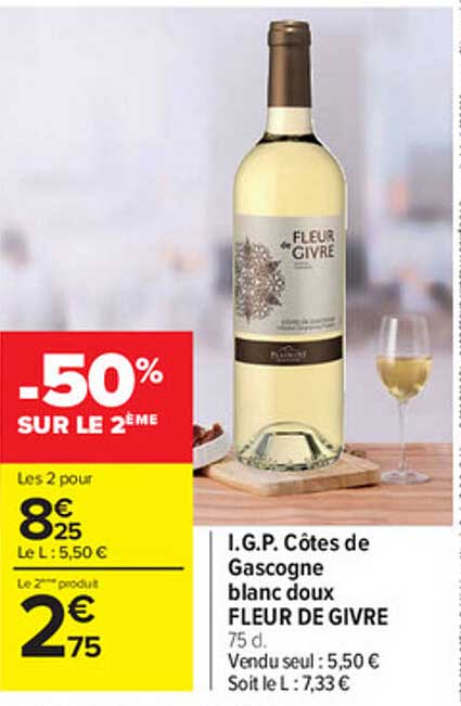 i.g.p. côtes de gascogne blanc doux fleur de givre