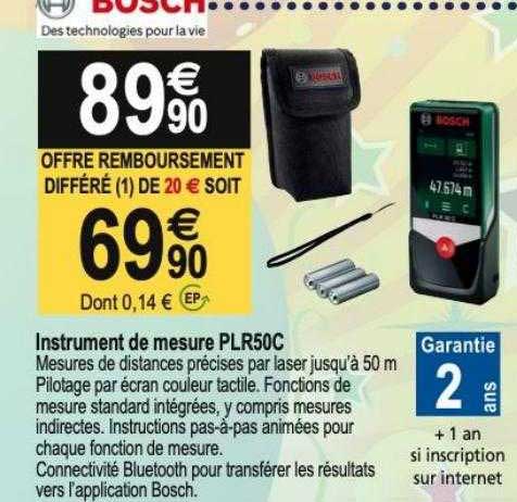 instrument de mesure plr50c bosch