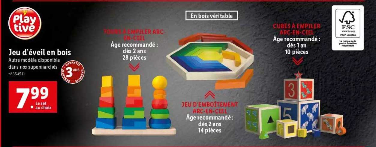 jeu d'éveil en bois playtive
