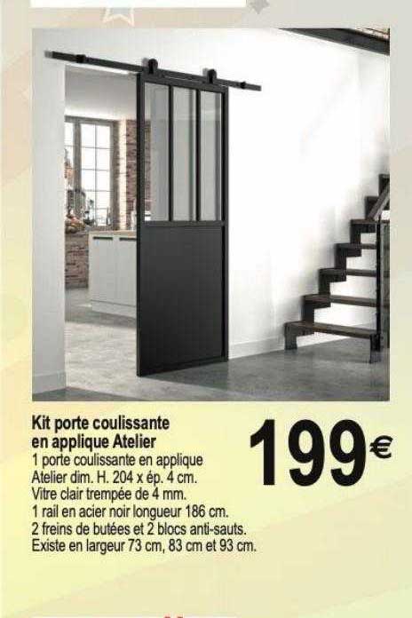 Kit Porte Coulissante En Applique Atelier