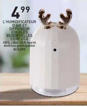 l'humidificateur d'air et diffuseur d'huiles essentielles cerf usb