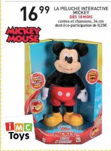 la peluche interactive mickey mickey mouse