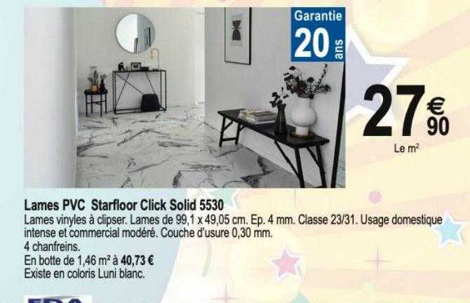 lames pvc starfloor click solid 5530