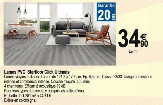 lames pvc starfloor click ultimate