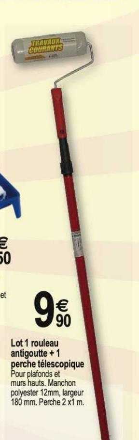 lot 1 rouleau antigoutte + 1 perche télescopique