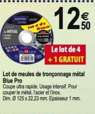 lot de meules de tronçonnage métal blue pro