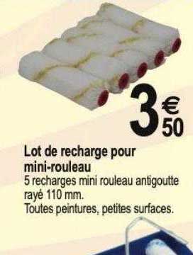 lot de recharge pour mini-rouleau
