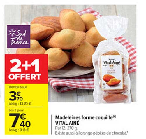 madeleines forme coquille vital ainé