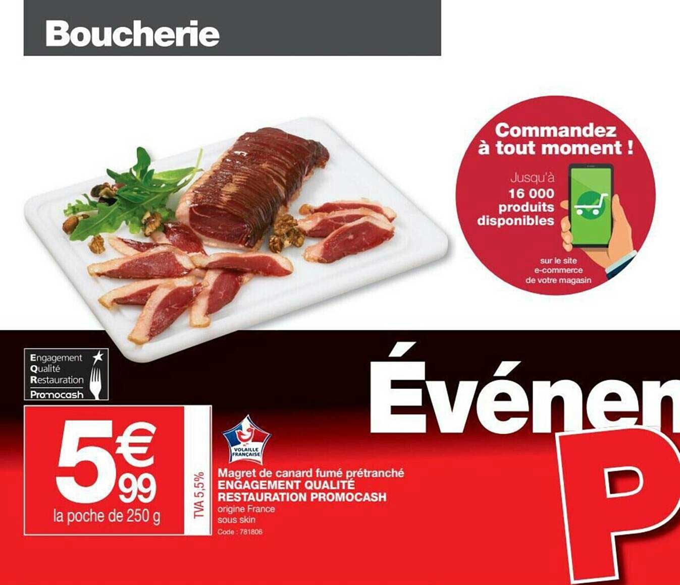 magret de canard fumé prétranché engagement qualité restauration promocash
