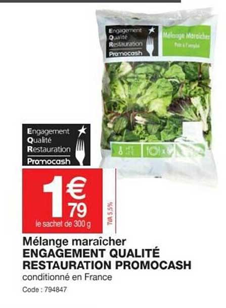 mélange maraîcher engagement qualité restauration promocash