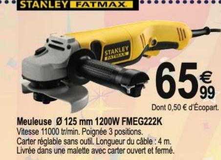 meuleuse ø125 mm 1200w fmeg222k stanley fatmax