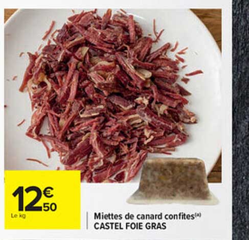 miettes de canard confites castel foie gras
