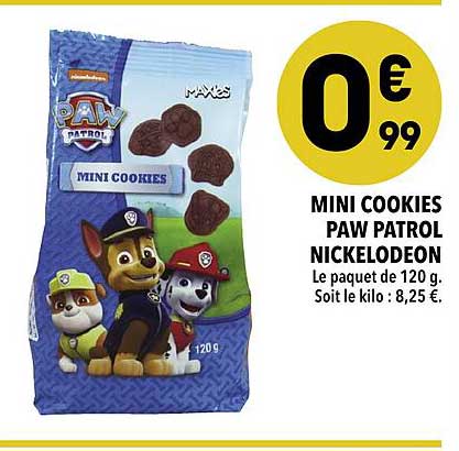 mini cookies paw patrol nickelodéon