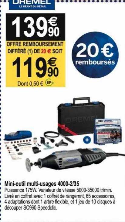 mini-outil multi-usages 4000-2-35 dremel