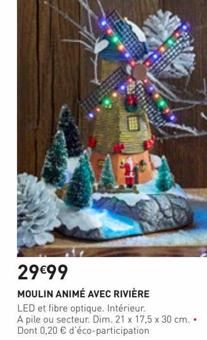 moulin animé avec rivière