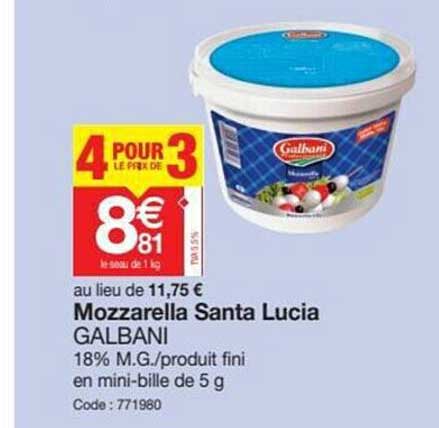 mozzarella santa lucia galbani