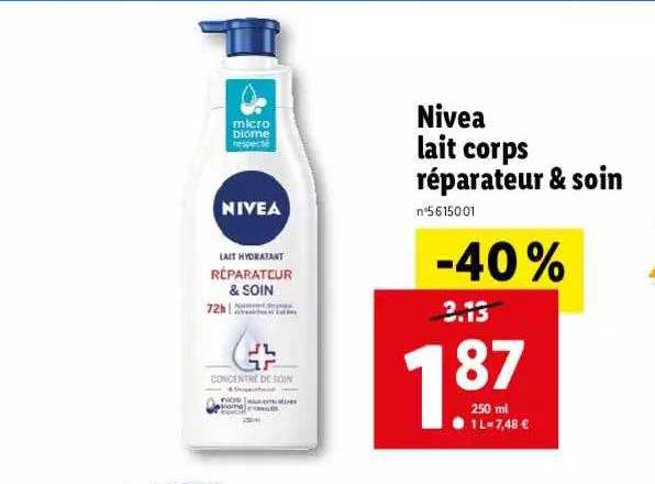 nivea lait corps réparateur & soin