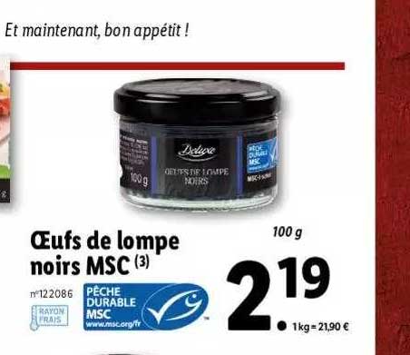 oeufs de lompe noirs msc
