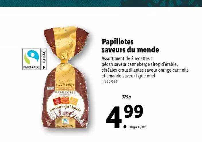 papillotes saveurs du monde favorina