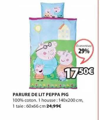 parure de lit peppa pig