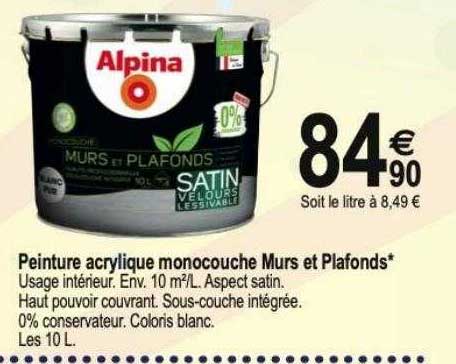 Peinture Acrylique Monocouche Murs Et Plafonds Alpina