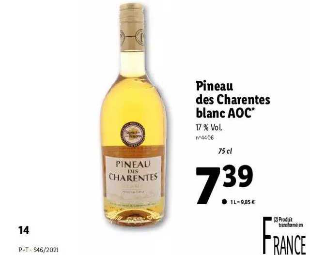 pineau des charentes blanc aoc