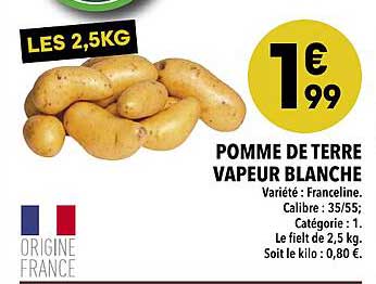 Pomme De Terre Vapeur Blanche
