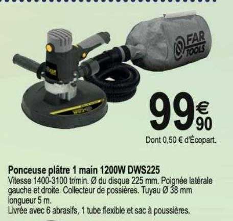 ponceuse plâtre 1 main 1200w dws225
