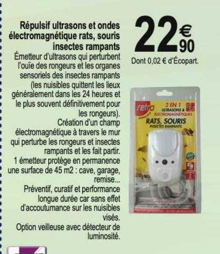 répulsif ultrasons et ondes électromagnétique rats, souris insectes rampants