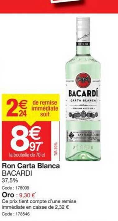 ron carta blanca bacardi