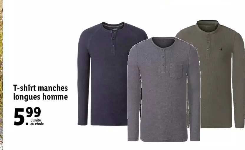t-shirt manches longues homme
