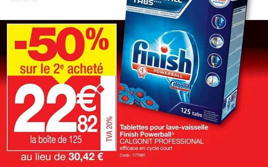 tablettes pour lave-vaisselle finish powerball calgonit professional