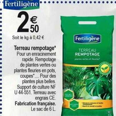 Terreau Rempotage Fertiligène
