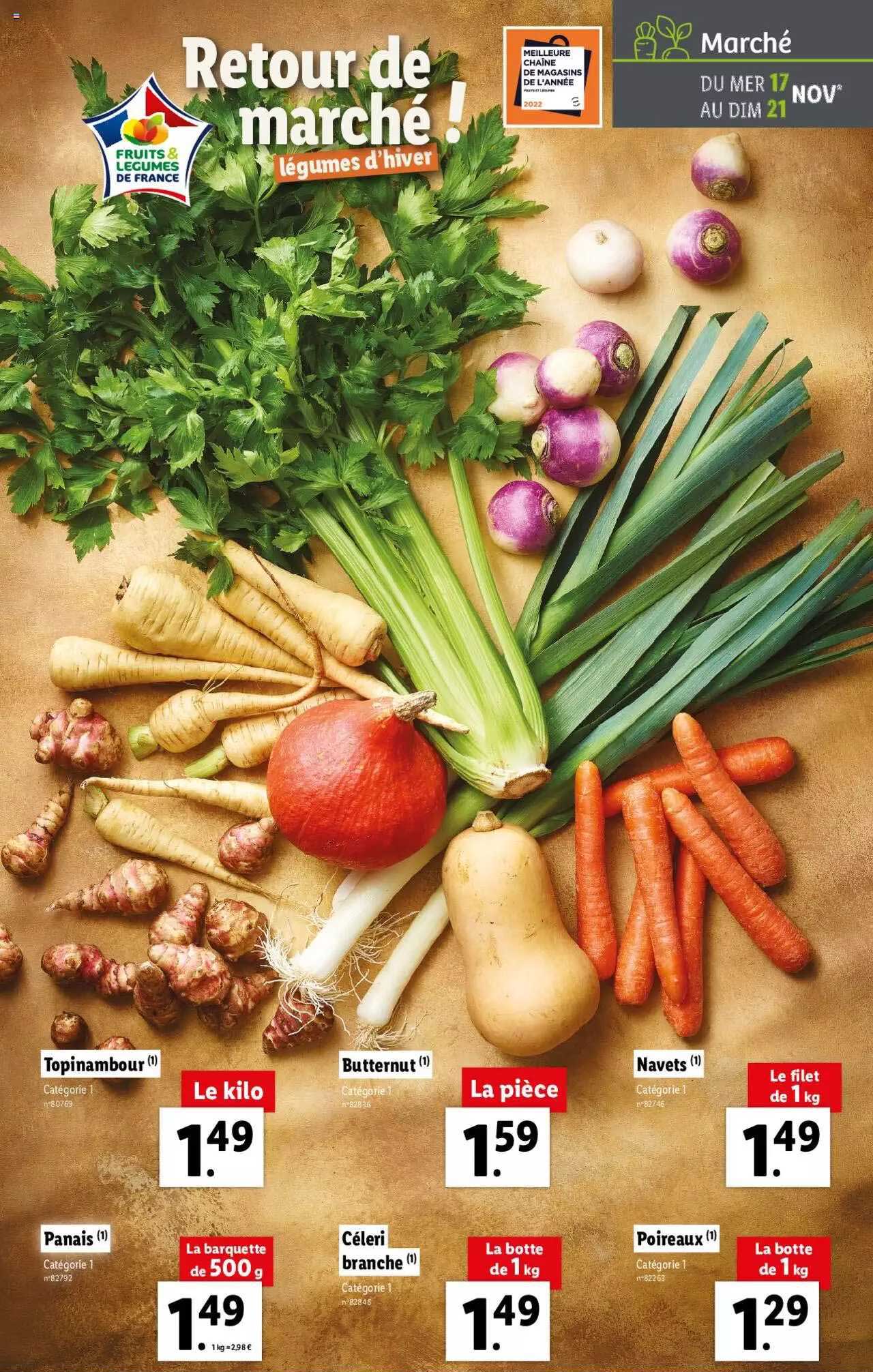 Topinambour, Panais, Butternut, Céleri Branche, Navets, Poireaux