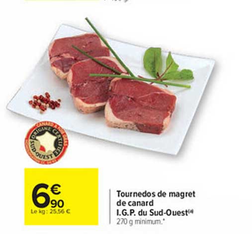 tournedos de magret de canard i.g.p. du sud-ouest