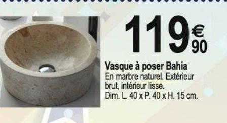 vasque à poser bahia