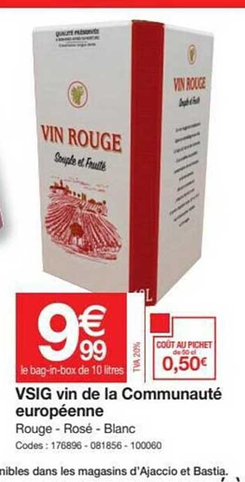 vsig vin de la communauté européenne