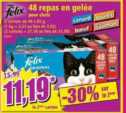 48 Repas En Gelée Pour Chats Felix