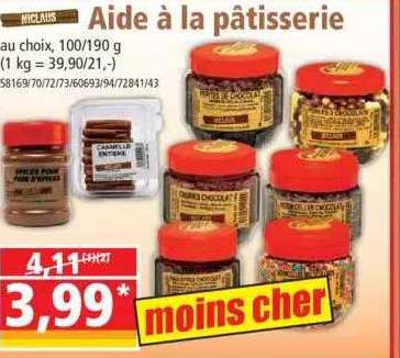 aide à la pâtisserie niclaus