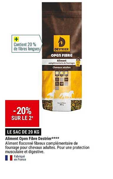 aliment open fibre destrier