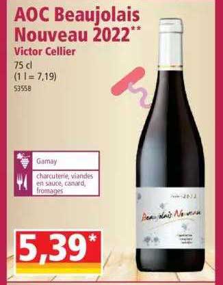 aoc beaujolais nouveau 2022 victor cellier