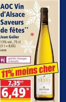 Aoc Vin D'alsace Saveurs De Fêtes Jean Geiler