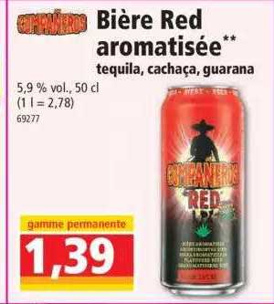 bière red aromatisés tequila, cachaça, guarana